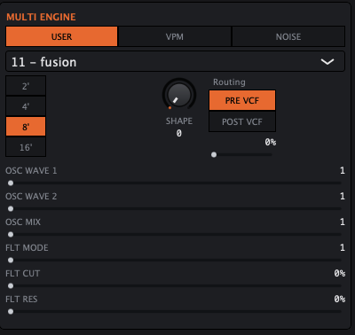 XiDelta+ Multi Engine — all parameters exposed
